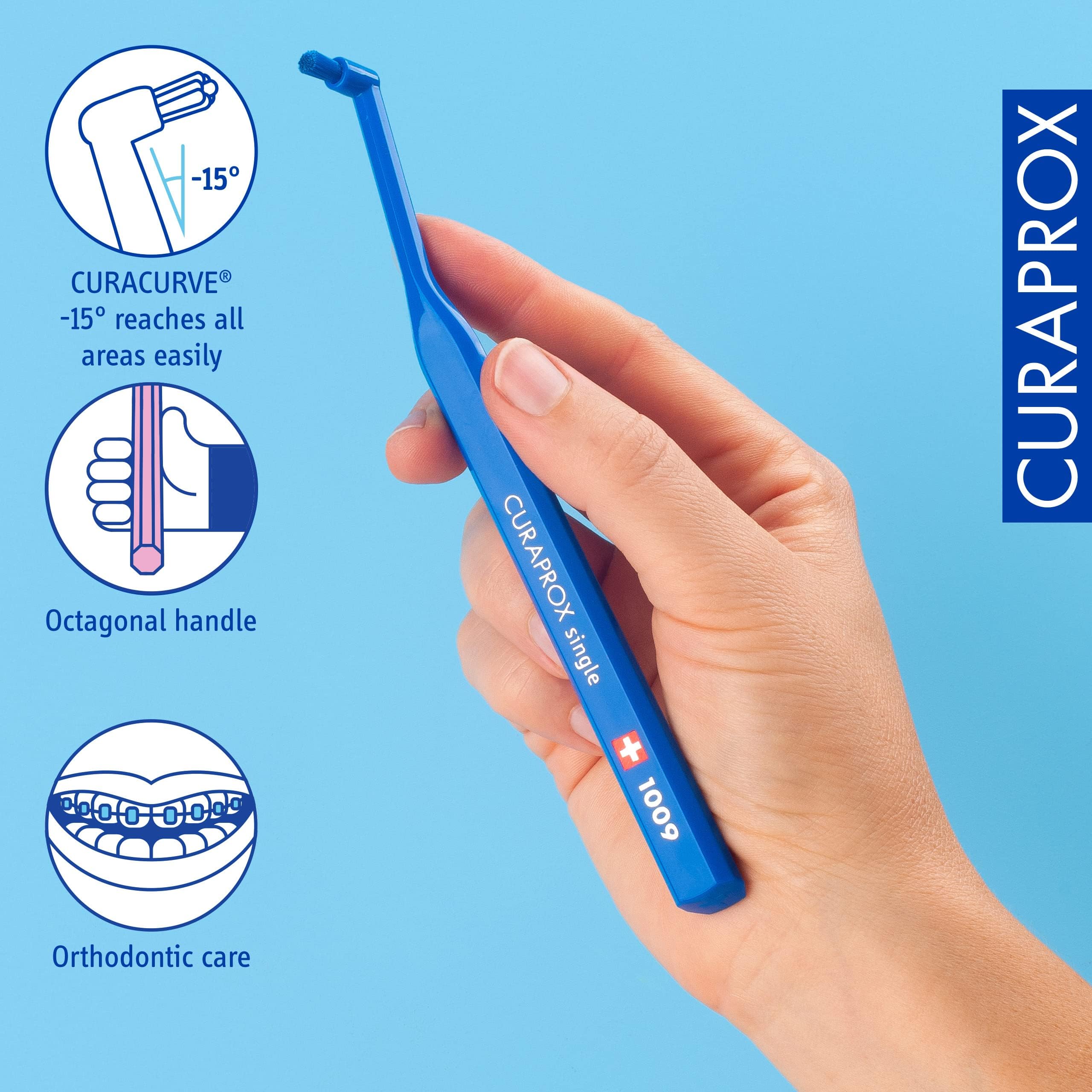 Curaprox limpiando alrededor de brackets, mayor control y cuidado