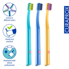 Curaprox CS Smart comparación tamaño en mano que muestra su cabezal pequeño práctico
