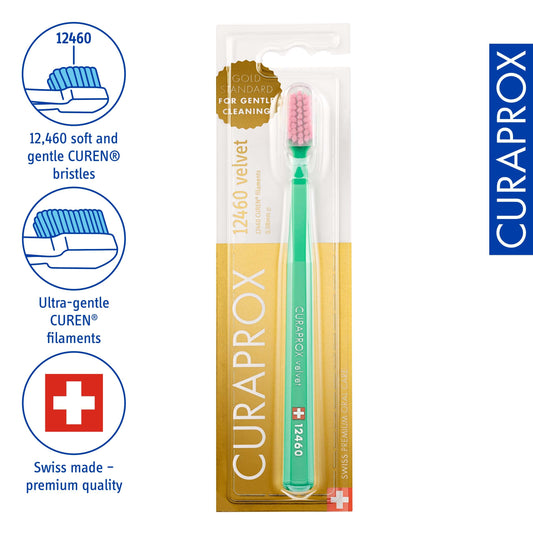 Curaprox cabezal compacto CS12460 en detalle, precisión en la línea gingival