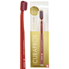 Curaprox cepillo CS 12460 frontal mostrando color copper/red y diseño compacto, beneficio: limpieza suave