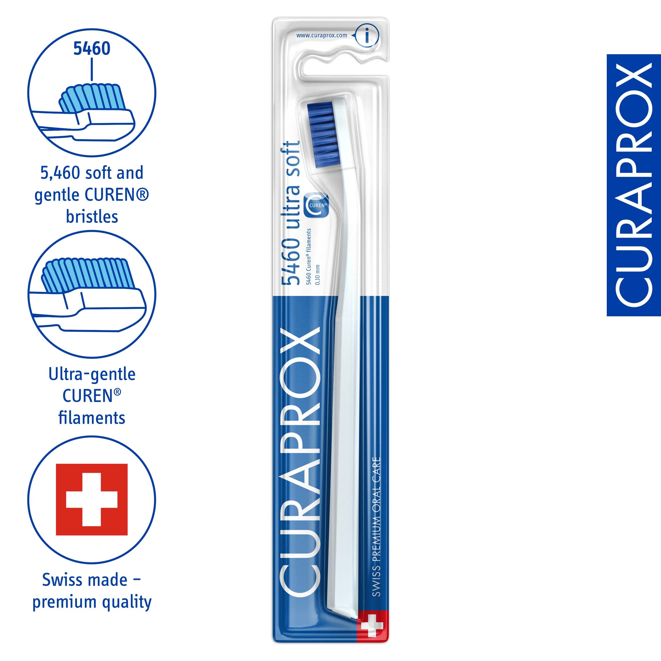 Curaprox CS 5460 primer plano de filamentos ultrafinos limpiado suave