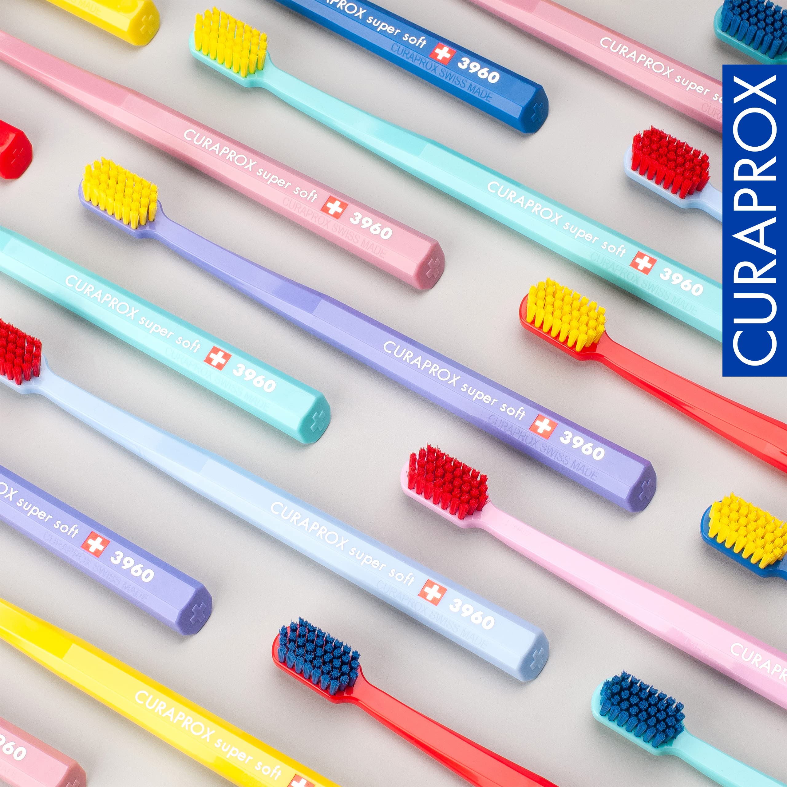Curaprox packaging suelto mostrando calidad suiza y facilidad de almacenamiento
