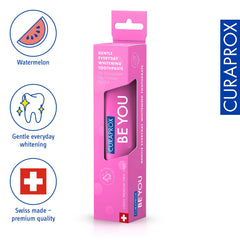 Curaprox textura cremosa en close-up para fácil aplicación y limpieza