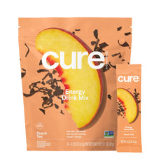 Cure Hydration frente del empaque mostrando 14 sobres y beneficios claros