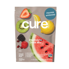 Cure Hydration paquete frontal mostrando diseño y utilidad