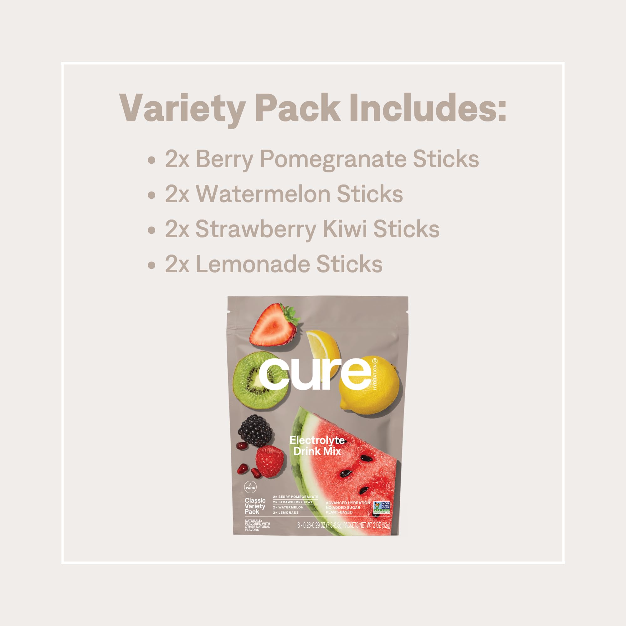 Cure Hydration mezcla en botella portátil para beber durante ejercicio