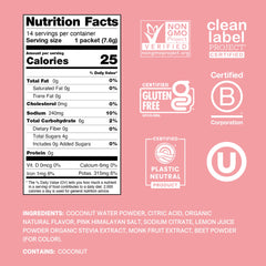 Cure Hydration sobre abierto con polvo y vista clara de la mezcla natural