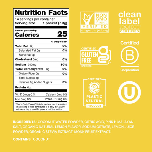 Cure Hydration polvo en sobre textura fina facilita disolución rápida