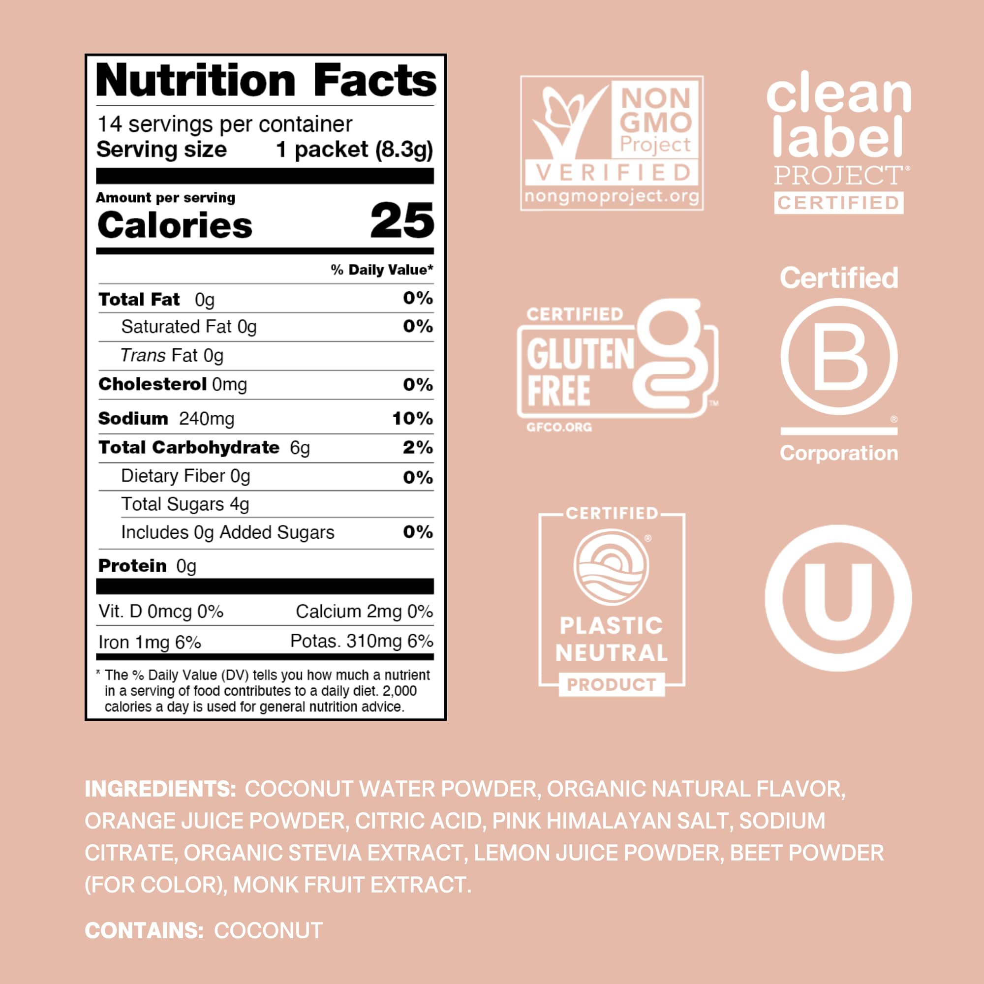 Cure Hydration polvo del sobre textura fina lista para mezclar