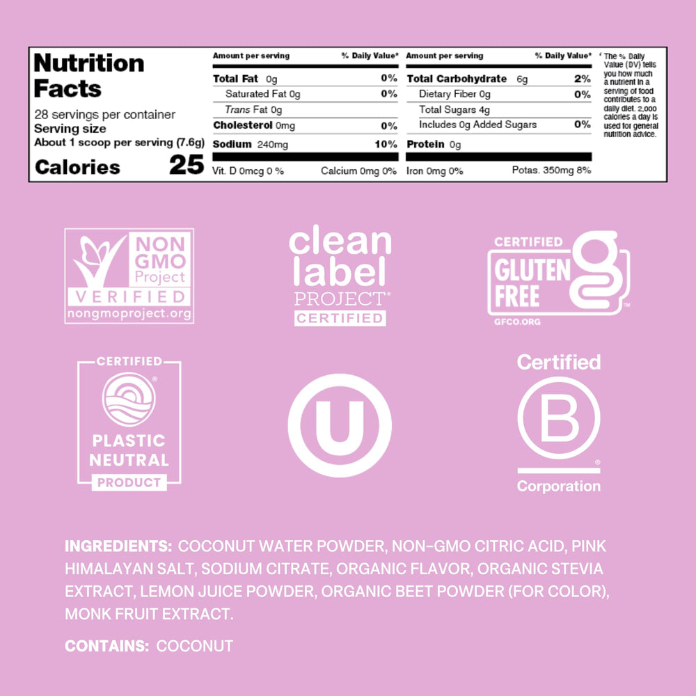 Cure Hydration sobre individual abierto preparado para mezclar, ventaja de portabilidad inmediata