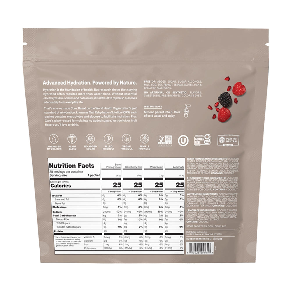 Cure Hydration sobre extendido listo para mezclar y beneficio de dosificación precisa