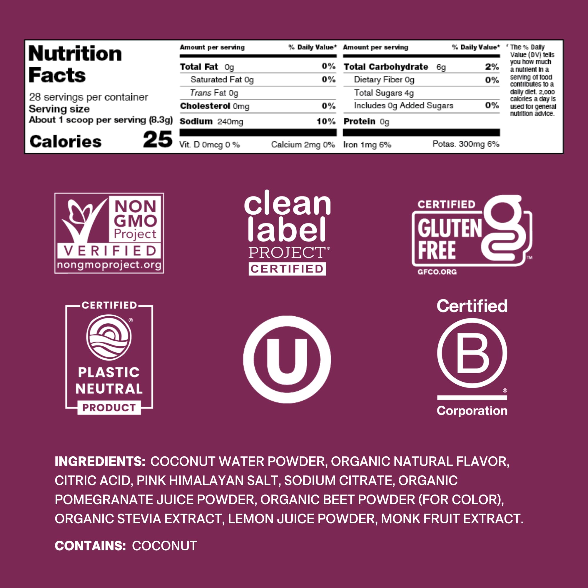 Cure Hydration sobre individual listo para mezclar y llevar