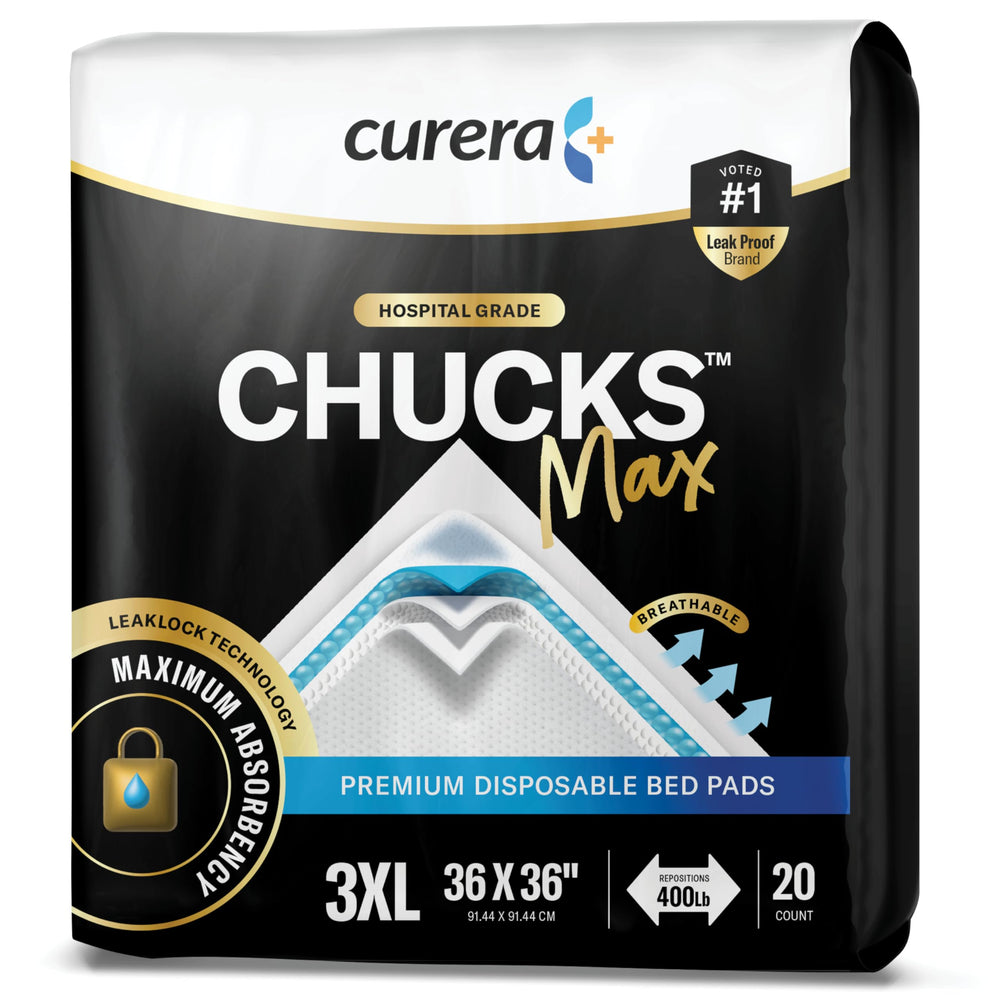 Curera Chucks® MAX empaque frontal mostrando 20 unidades y protección total