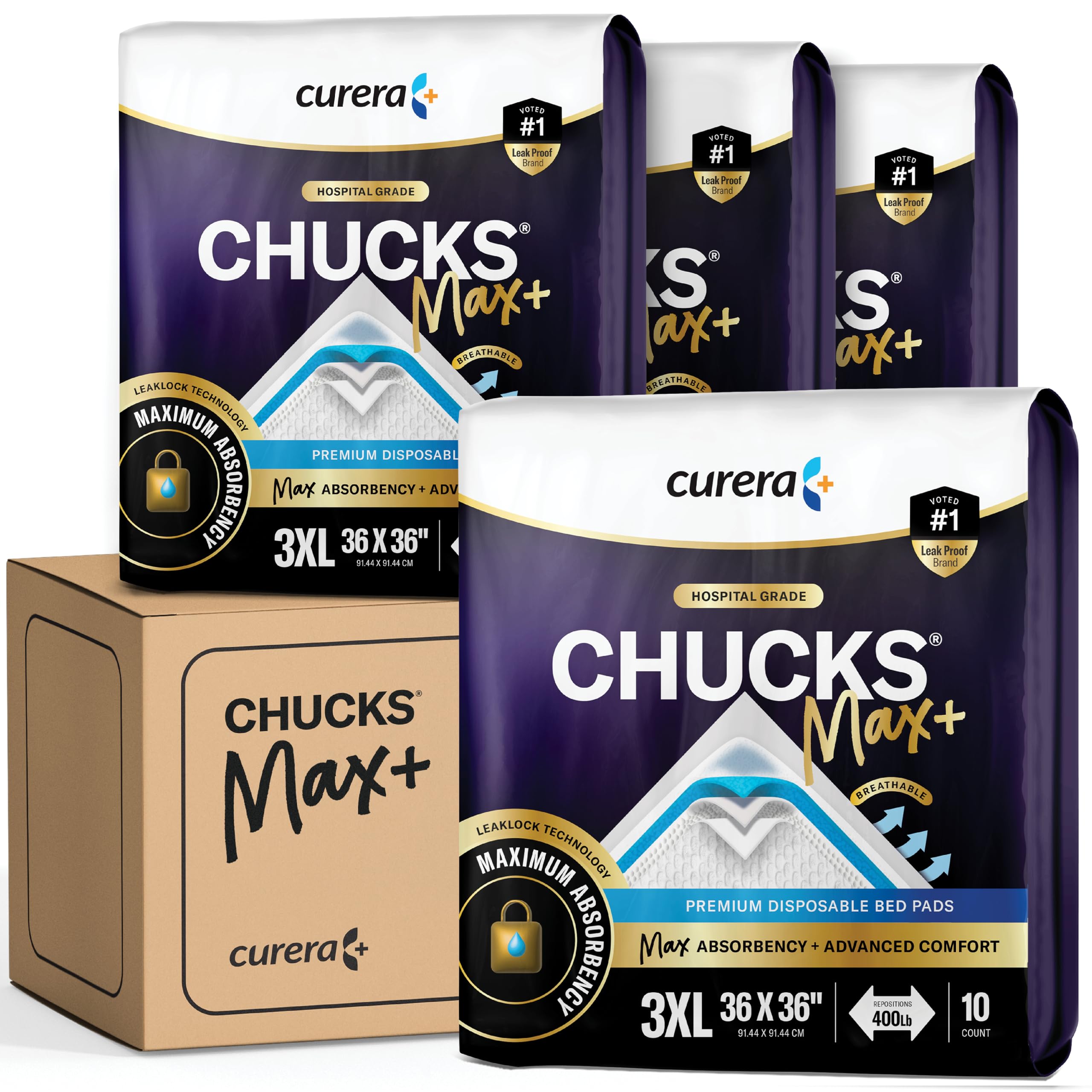 Curera Chucks MAX+ etiqueta y especificaciones; información clara del producto