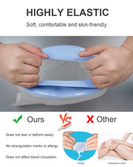 CureSquad pie protegido con la funda durante una ducha para mantener vendas secas