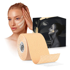 CureTape Beauty empaque frontal mostrando la cinta y beneficio lifting inmediato