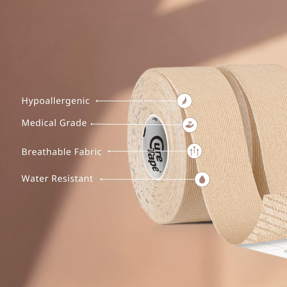 CureTape Beauty textura de algodón elástico para confort y ventilación