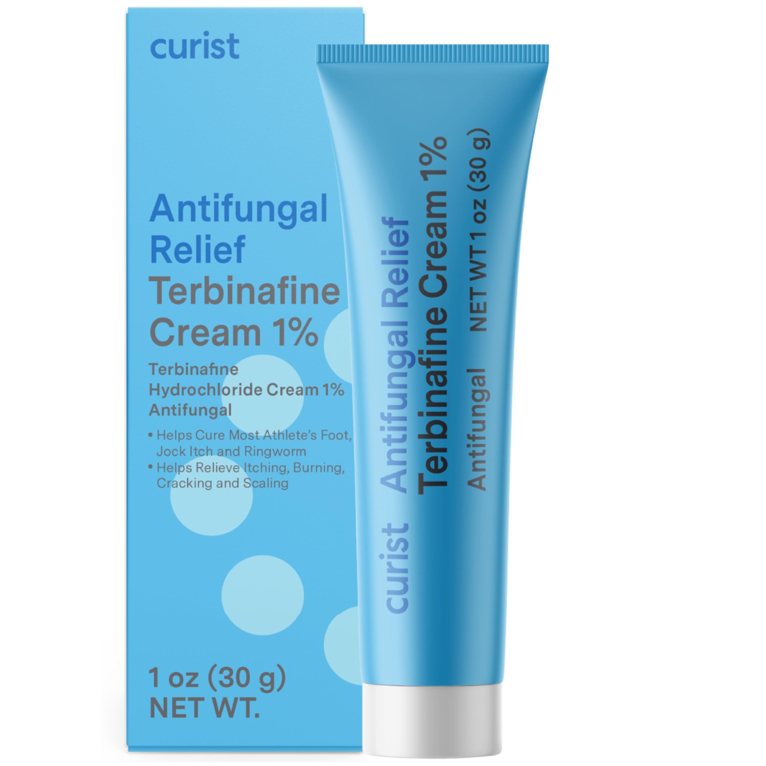Curist crema terbinafina frente del envase muestra tratamiento antifúngico