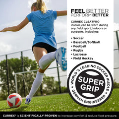 CURREX CLEATPRO copa de talón profunda que aumenta la estabilidad