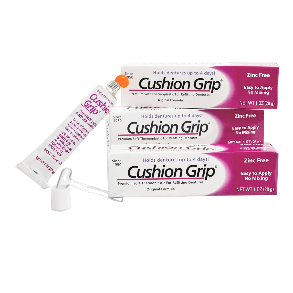 Cushion Grip envase frontal mostrando diseño y beneficios