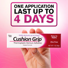 Cushion Grip tubo abierto con detalle de boquilla y facilidad de uso