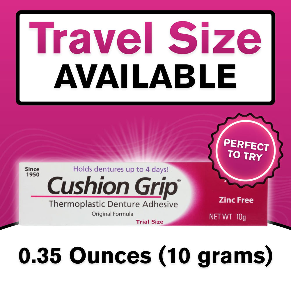 Cushion Grip tubo en mano para mostrar escala y portabilidad