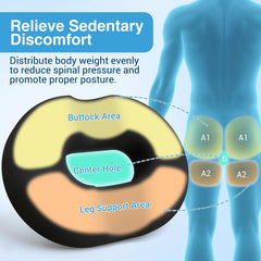 CushZone detalle de la espuma viscoelástica, soporte duradero y firme