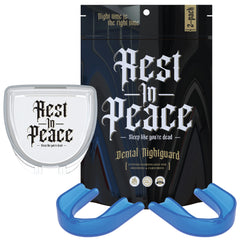 CUSTMBITE empaque frontal mostrando dos protectores azules y estuche, protección inmediata