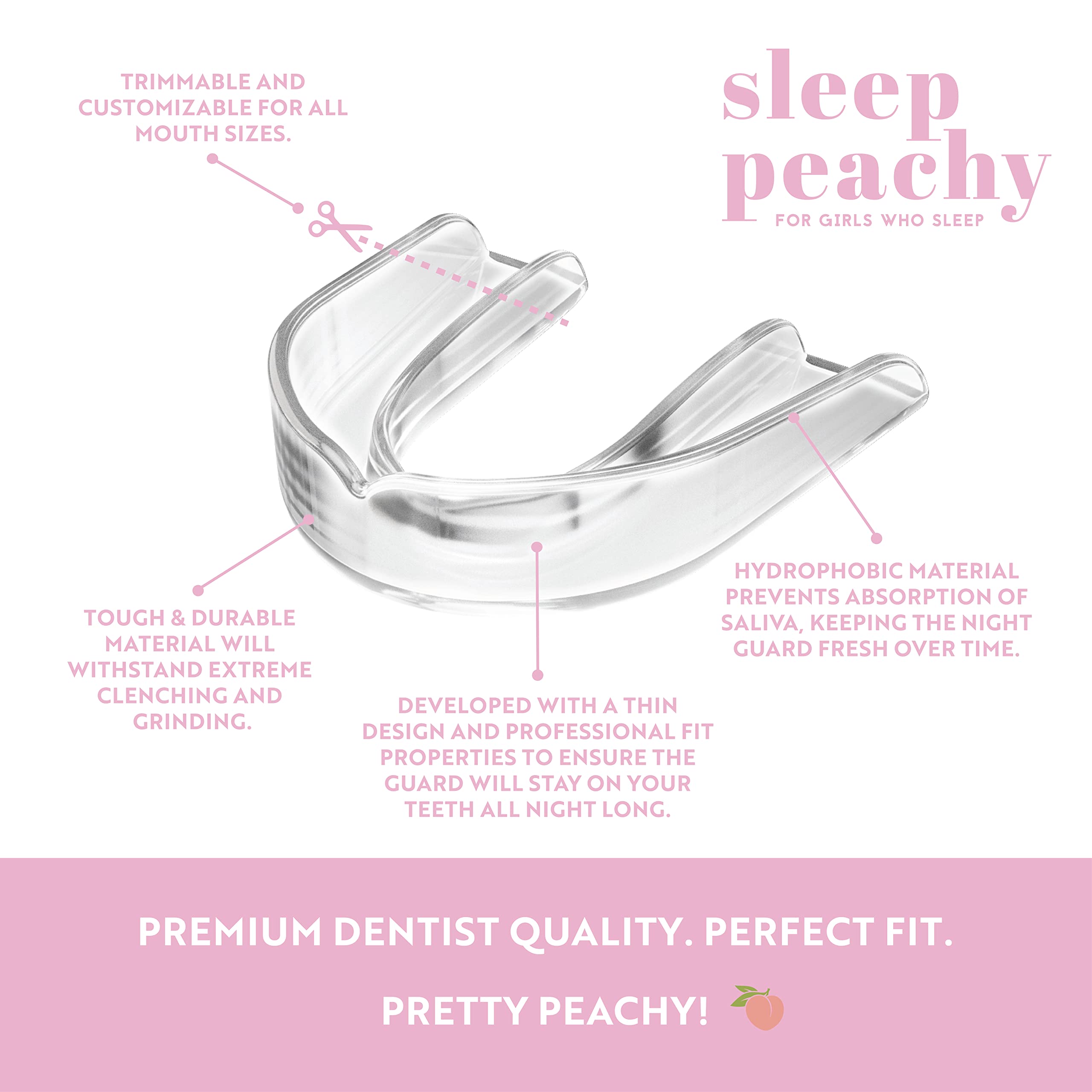 CUSTMBITE Sleep Peachy en boca durante ajuste, moldea perfectamente para confort nocturno