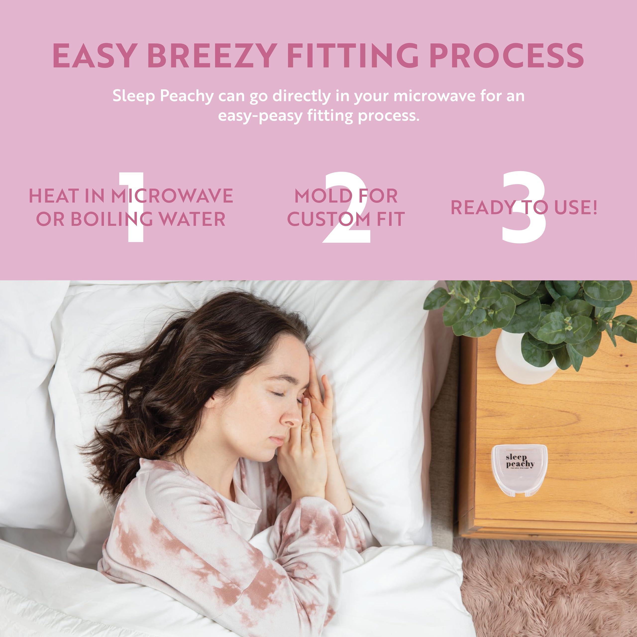 CUSTMBITE Sleep Peachy comparación de tamaño con utensilio, diseño compacto para guardar