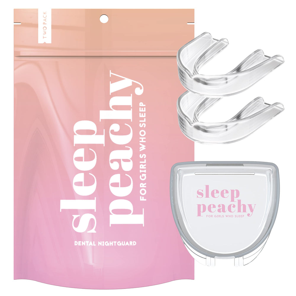 CUSTMBITE Sleep Peachy frontal del pack mostrando dos protectores, protección nocturna cómoda