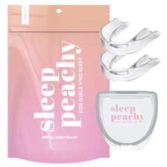 CUSTMBITE Sleep Peachy frontal del pack mostrando dos protectores, protección nocturna cómoda
