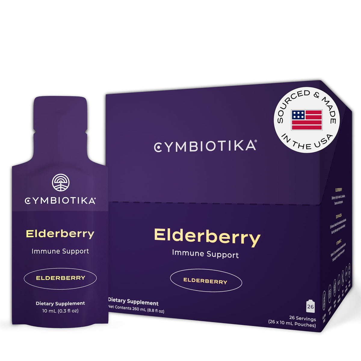CYMBIOTIKA frente del envase mostrando diseño y conveniencia