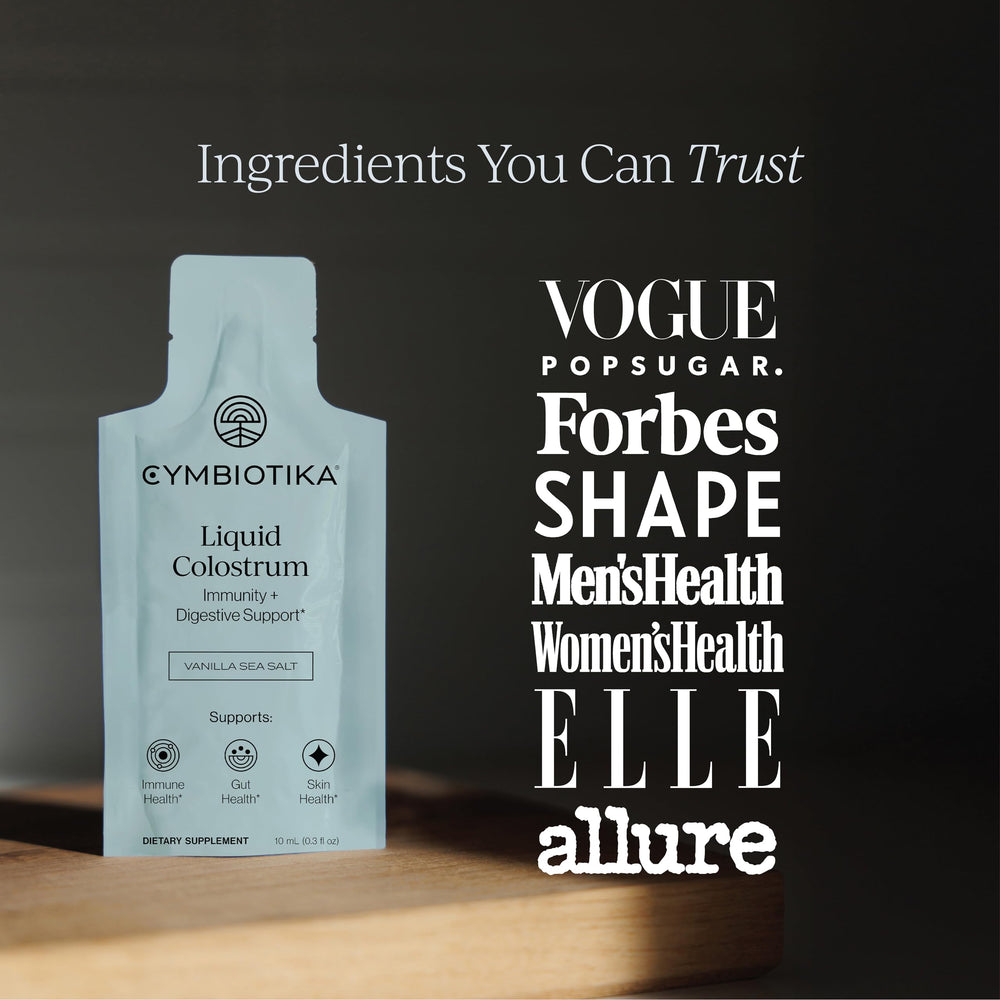 CYMBIOTIKA producto sobre mesa de cocina sugiriendo integración diaria