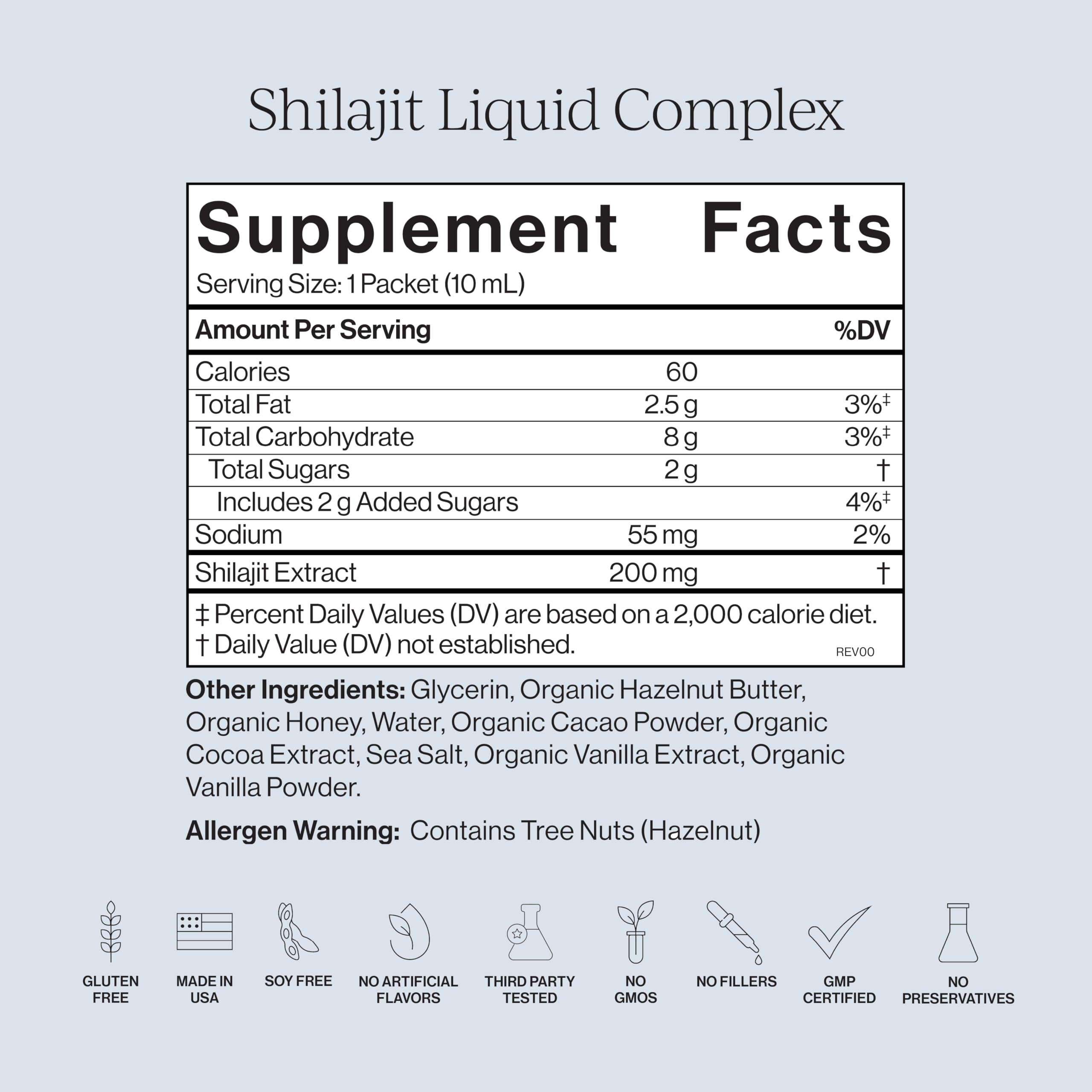 CYMBIOTIKA polvo de shilajit en cuchara resaltando pureza, beneficio de ingredientes micronizados