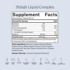 CYMBIOTIKA polvo de shilajit en cuchara resaltando pureza, beneficio de ingredientes micronizados