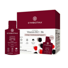 CYMBIOTIKA sobre frontal Wild Berry mostrando envase y energía diaria