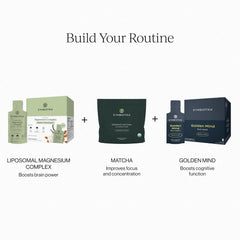 CYMBIOTIKA sobres con ingredientes naturales para apoyo muscular y mental