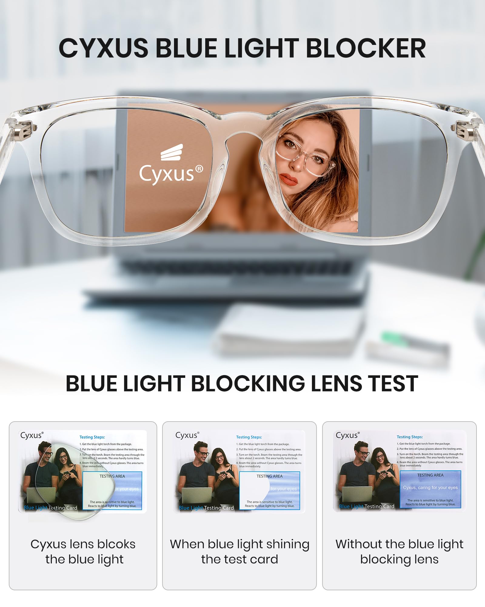 Cyxus detalle de lente PC resistente que protege y aporta ligereza