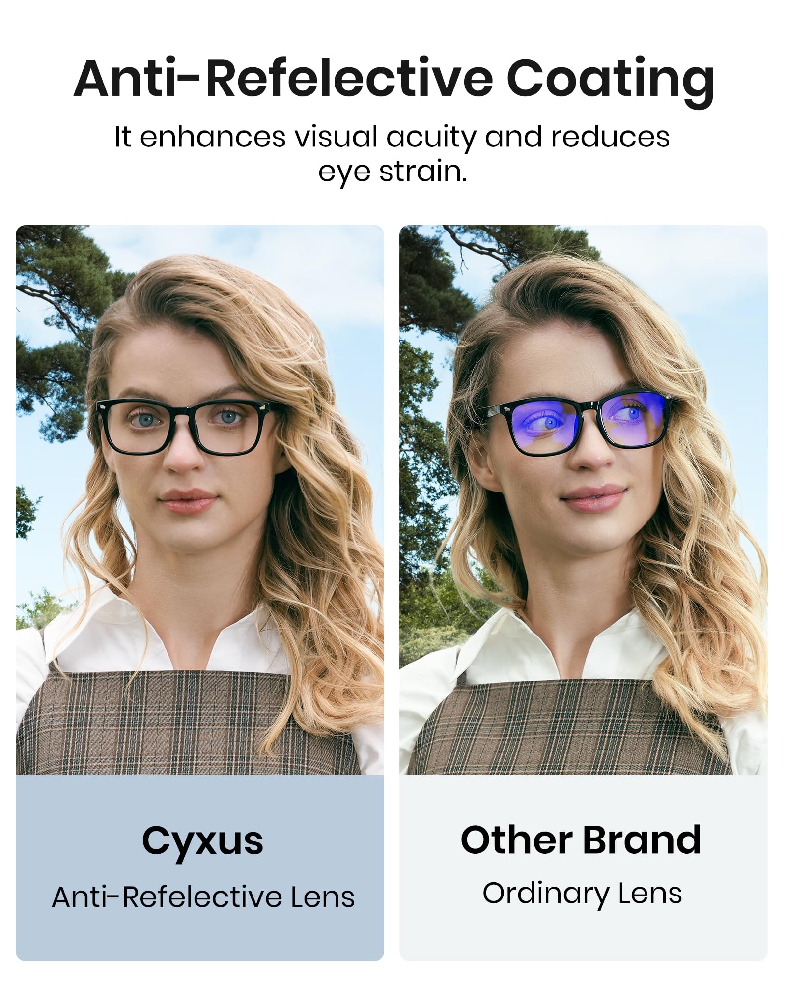 Cyxus detalle etiqueta indicando bloqueo UV beneficioso