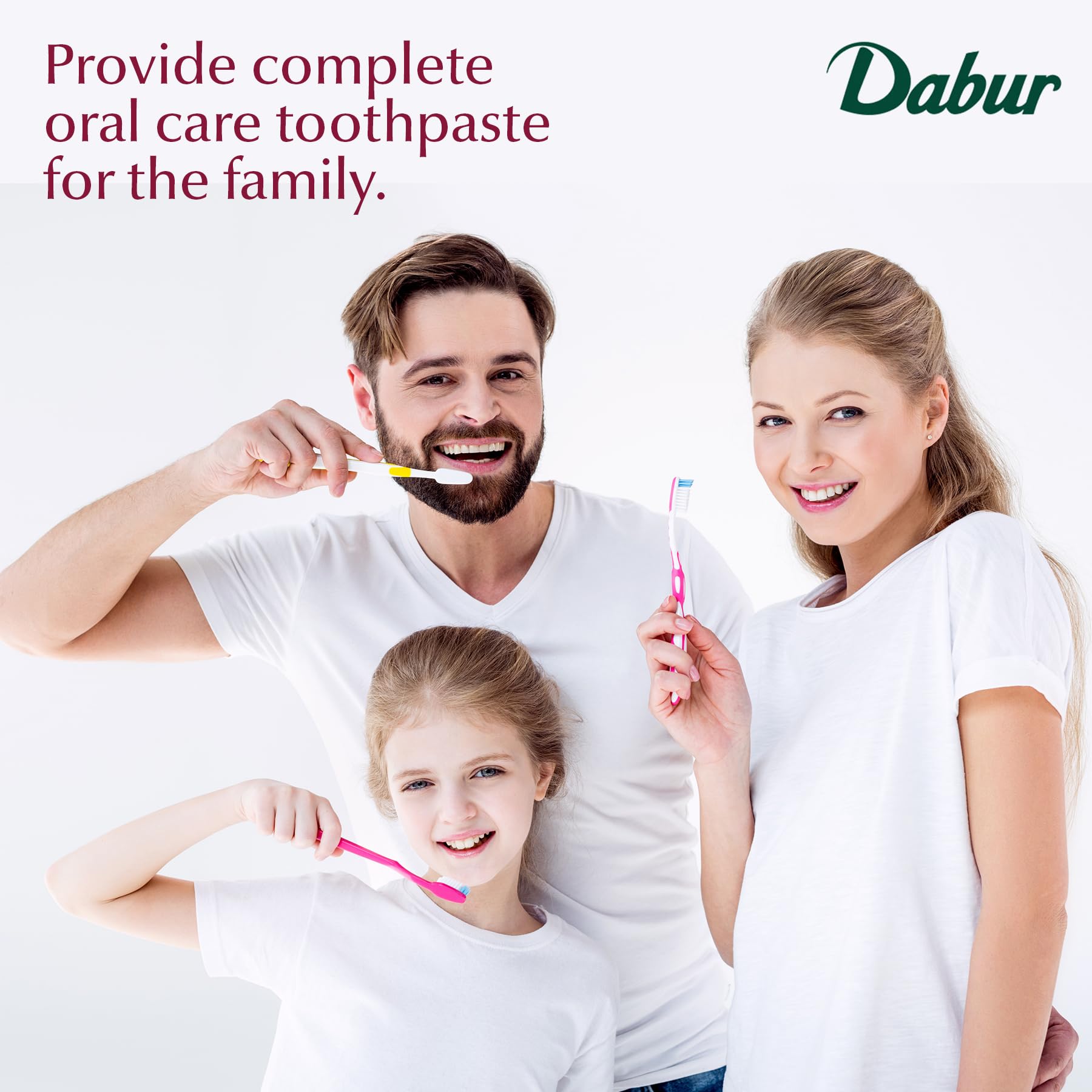 Dabur Meswak envase 200 g junto a objetos para comparar tamaño