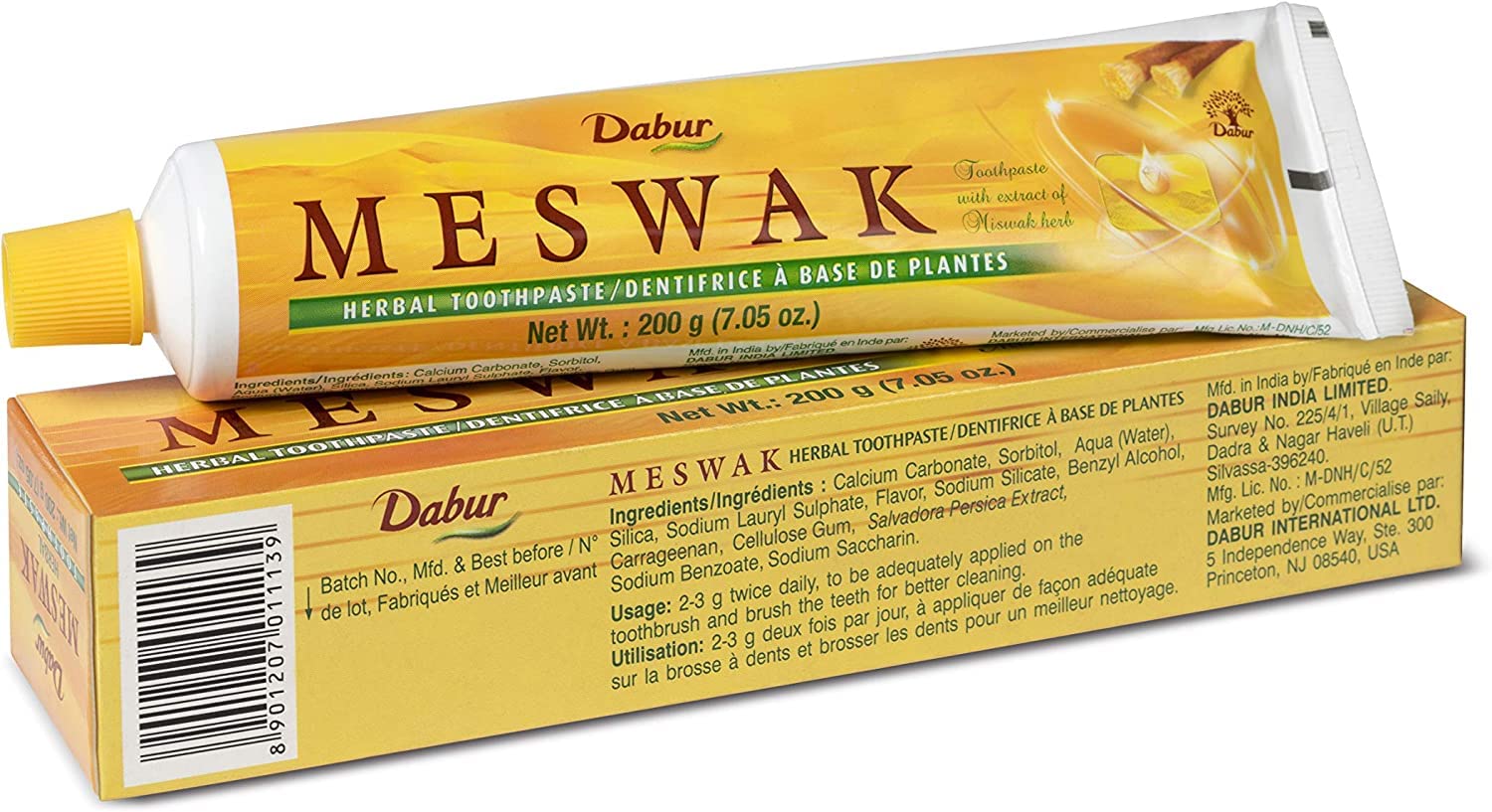 Dabur textura de pasta que ilustra suavidad y protección del esmalte