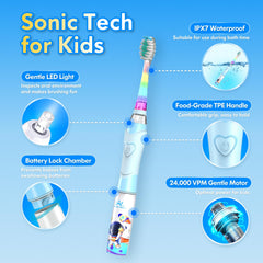 DADA-TECH niño usando el cepillo, fomenta hábitos de cepillado consistentes