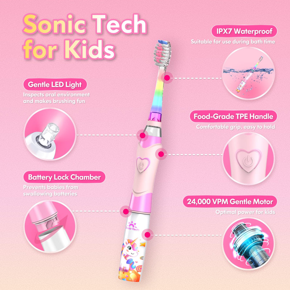 DADA-TECH luces LED arcoíris activas en la boca para motivar a los niños al cepillar