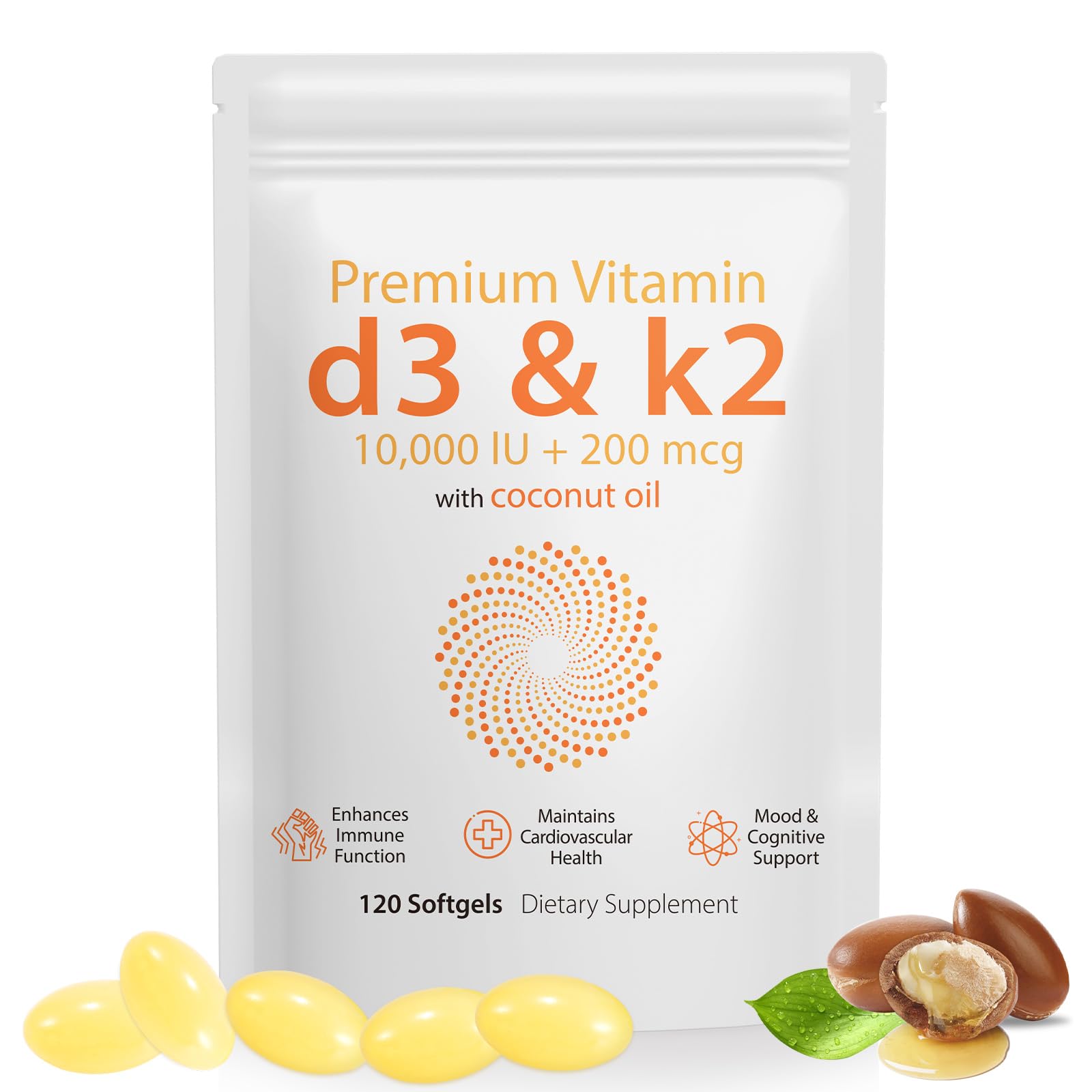 Daiasns frasco frontal mostrando 120 softgels y etiqueta clara