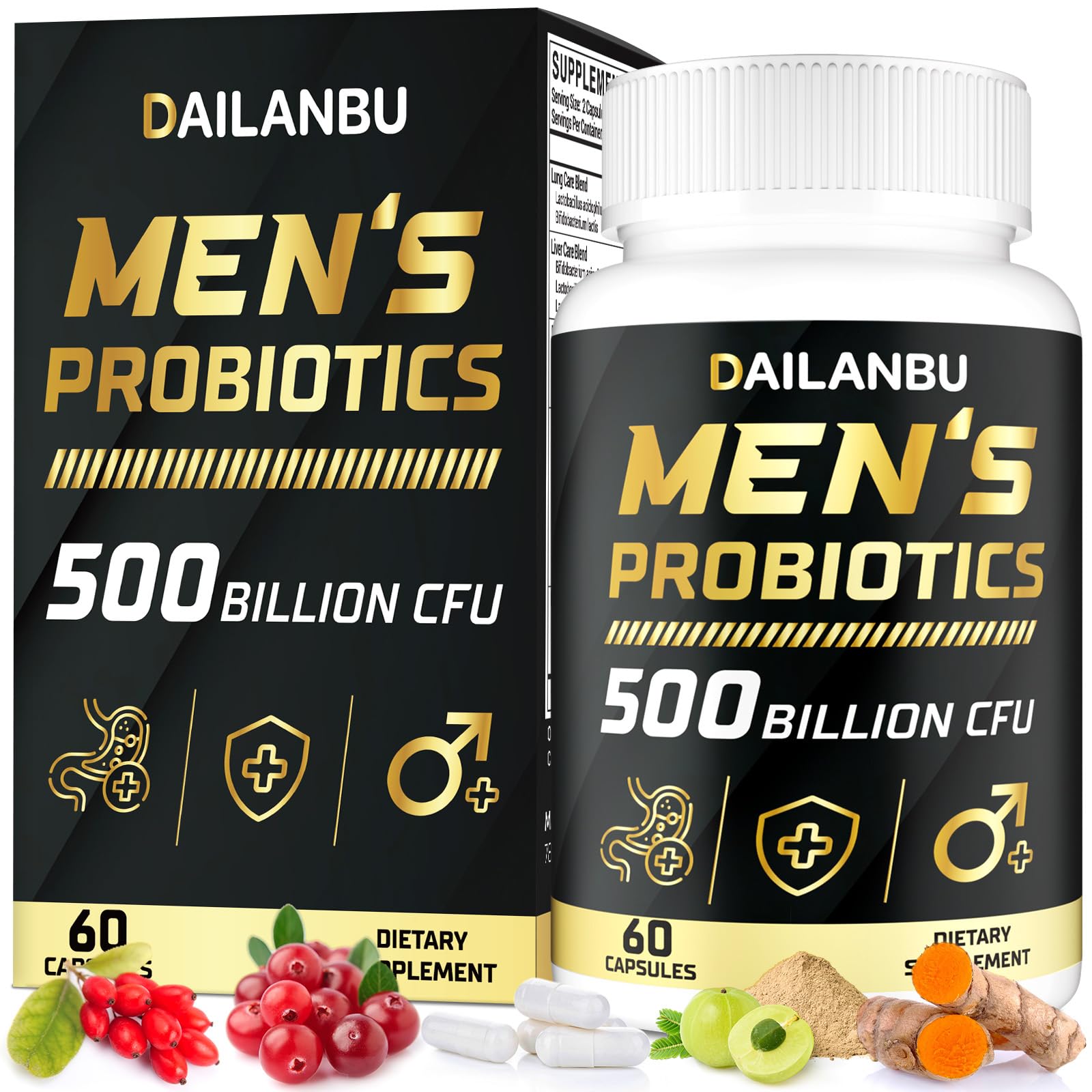 Dailanbu frente del envase mostrando diseño y cantidad 60 CT, confianza visual