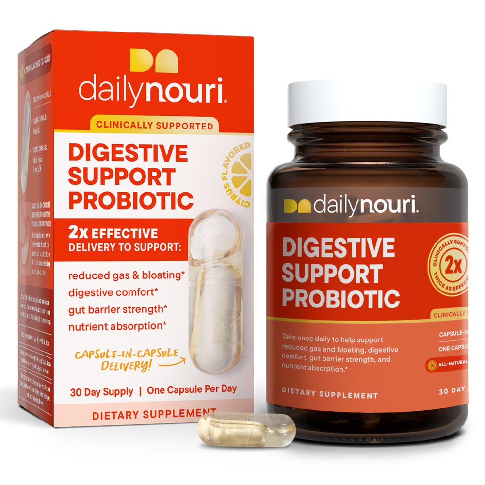 Daily Nouri envase frontal mostrando la marca y beneficios digestivos