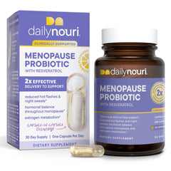 Daily Nouri envase frontal del suplemento que muestra beneficios diarios