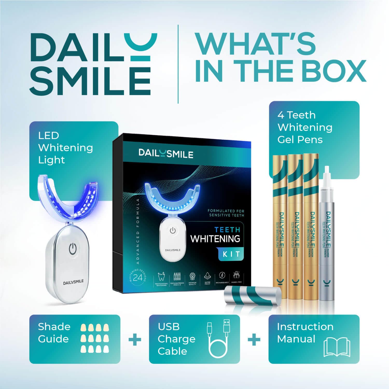 DailySmile comparación de tamaño con mano que muestra diseño compacto
