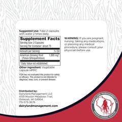 Dairyland raíces de ginseng de Wisconsin mostrando origen y cultivo